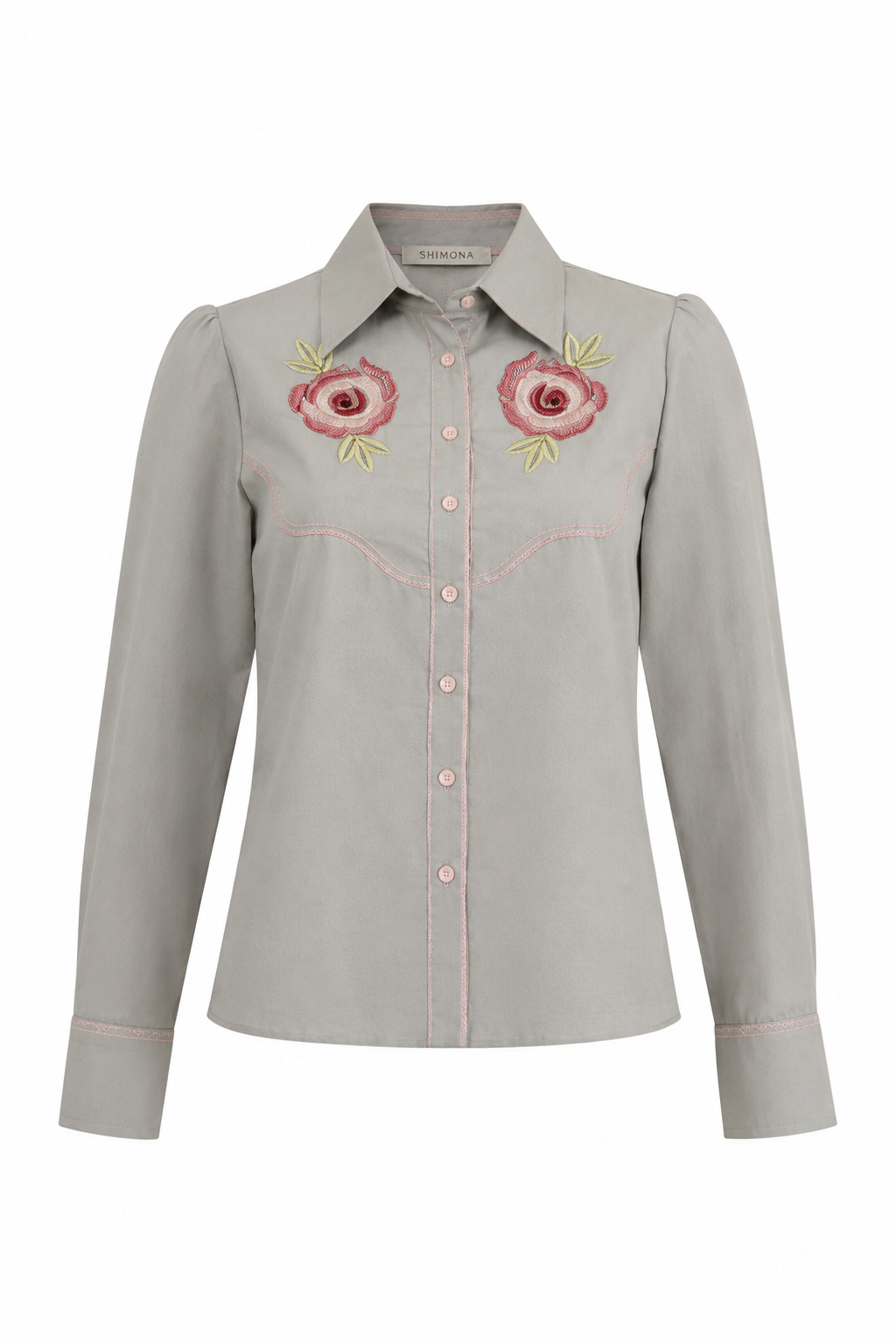 DENIM ROSE BLOOM SHIRT