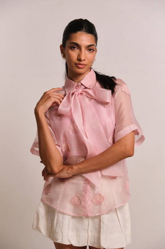 SEA SHELLS ORGANZA SHIRT