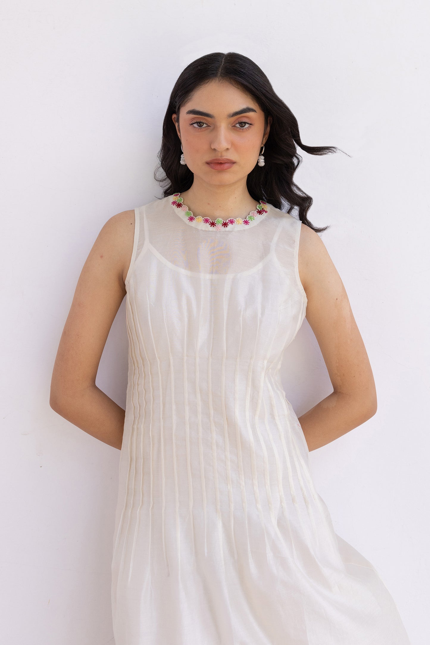 LANTANA WAIST TUCK DRESS WITH SLIP