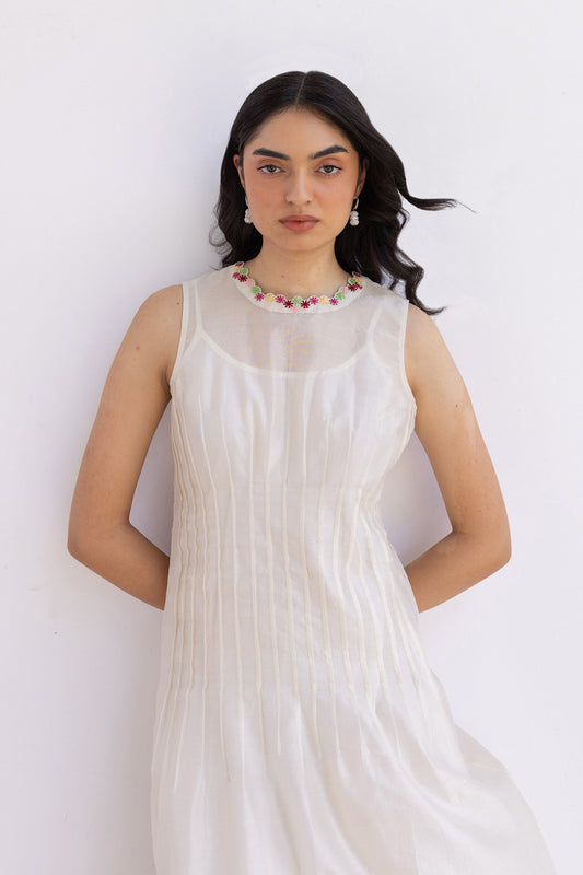 LANTANA WAIST TUCK DRESS WITH SLIP