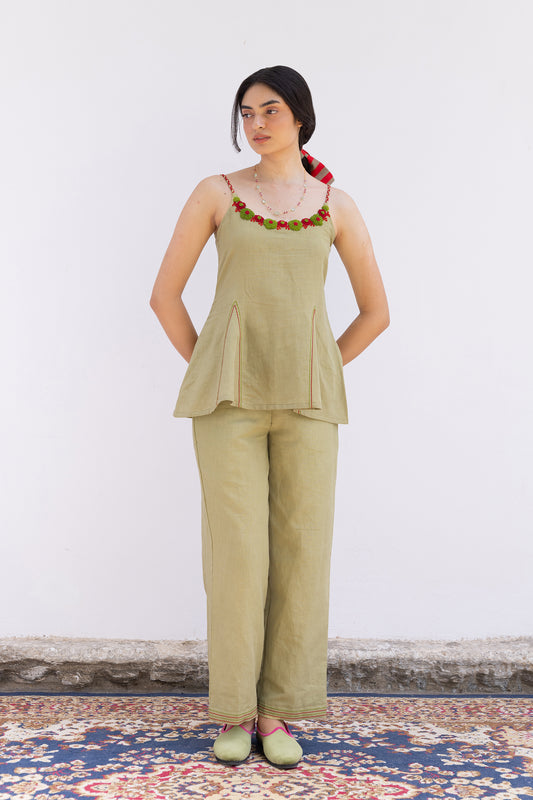 GREEN MARIGOLD MATCHING SET