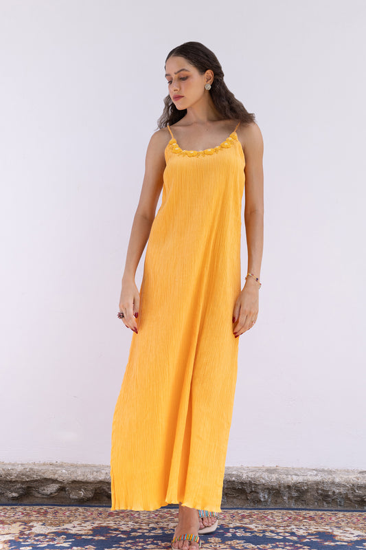 MANGO MARIGOLD SLIT DRESS