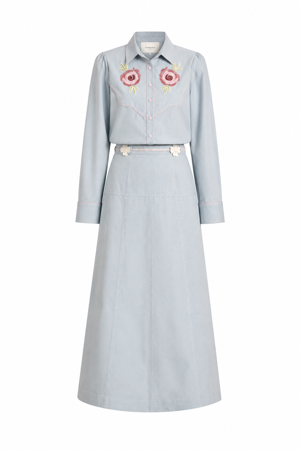 ROSE BLOOM DENIM SET