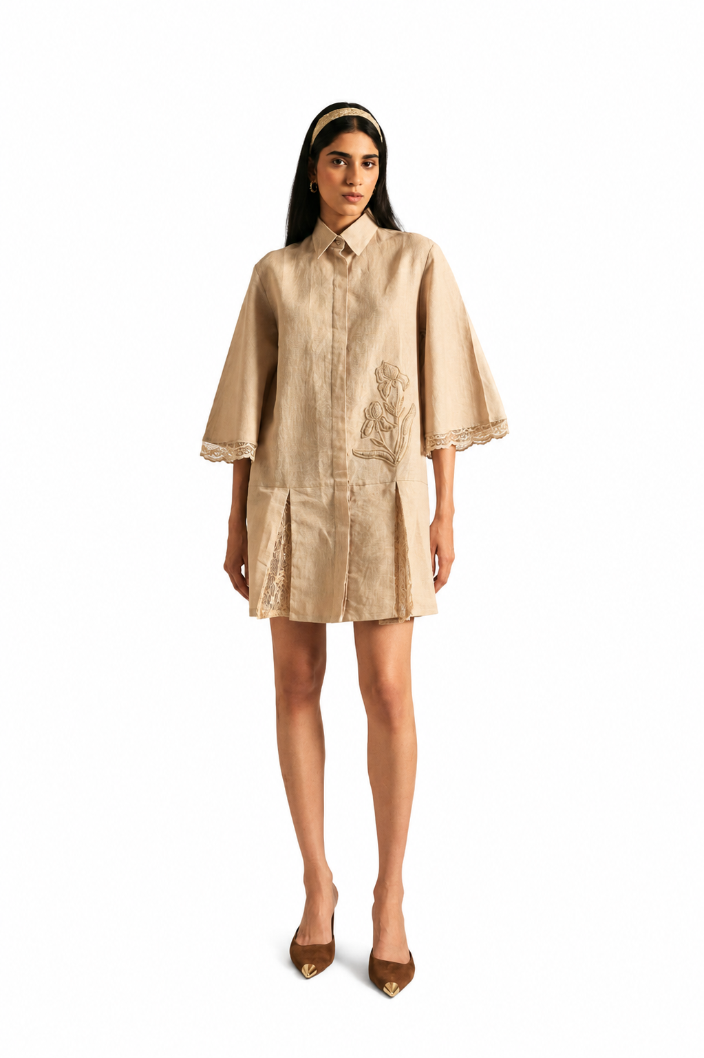 DESERT APPLIQUE SHIRT DRESS