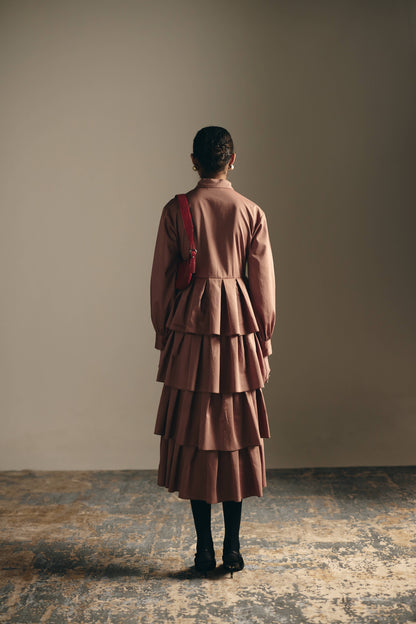 DUST ROSE LAYERED DRESS