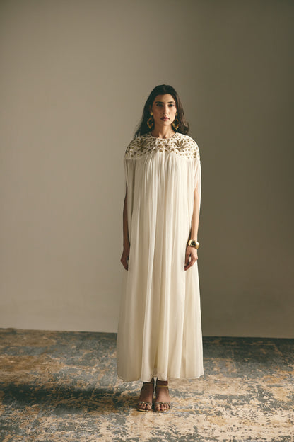 IVORY ASCEND METALLIC GOWN