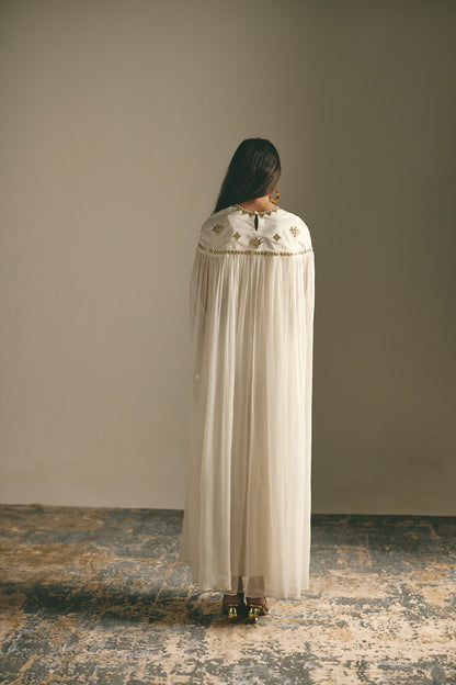 IVORY ASCEND METALLIC GOWN
