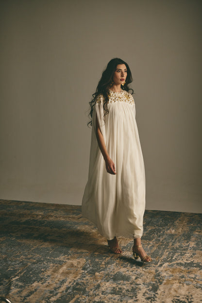 IVORY ASCEND METALLIC GOWN