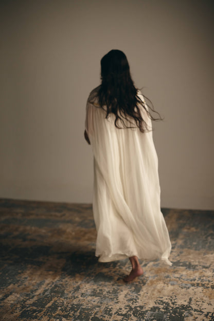 IVORY ASCEND METALLIC GOWN