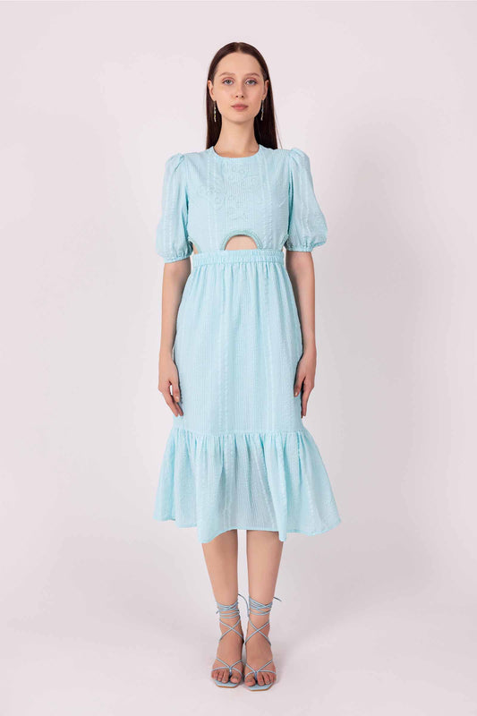 Water Ballet Cut Out Embellished Dress