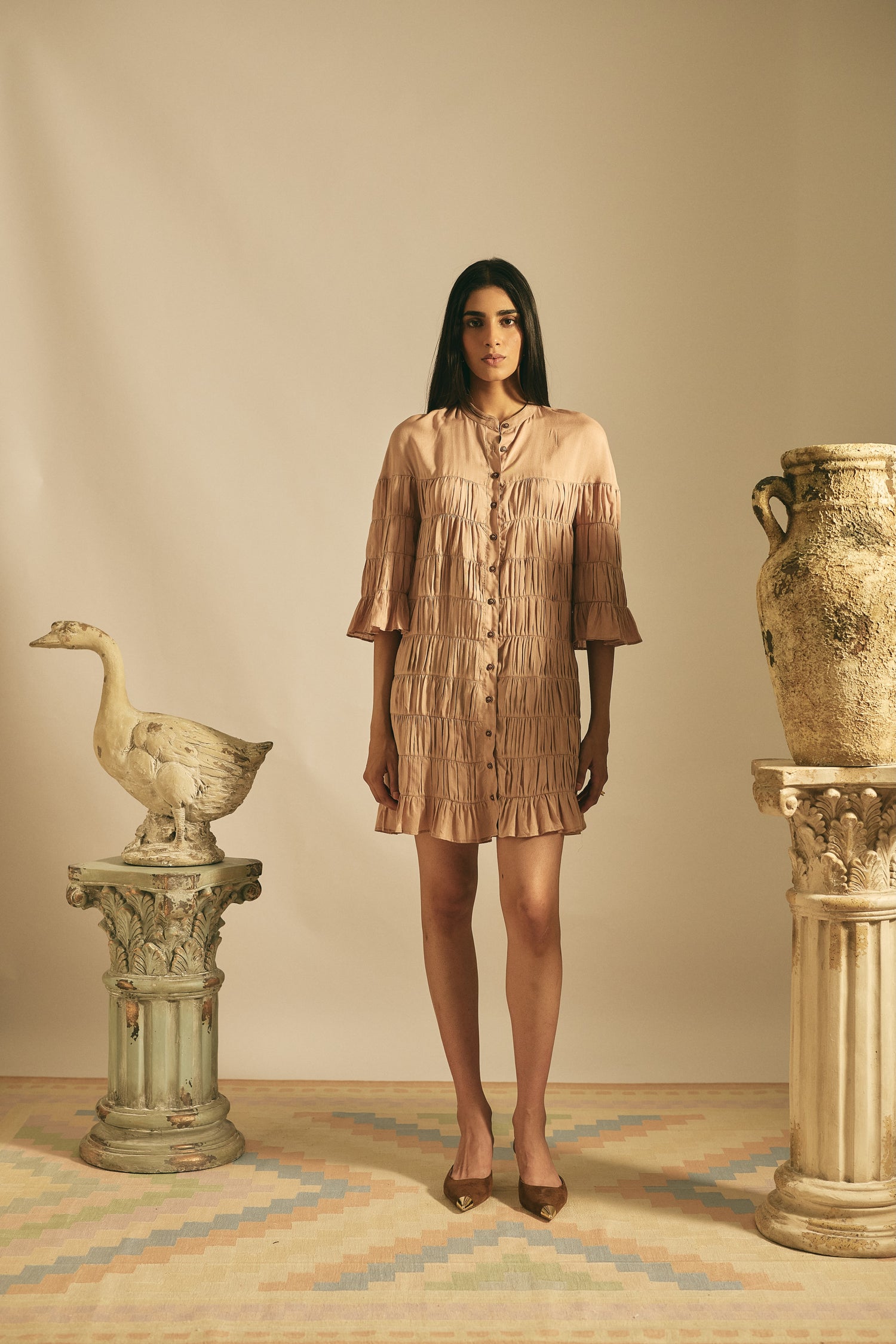 DUSTY RIPPLE DRESS