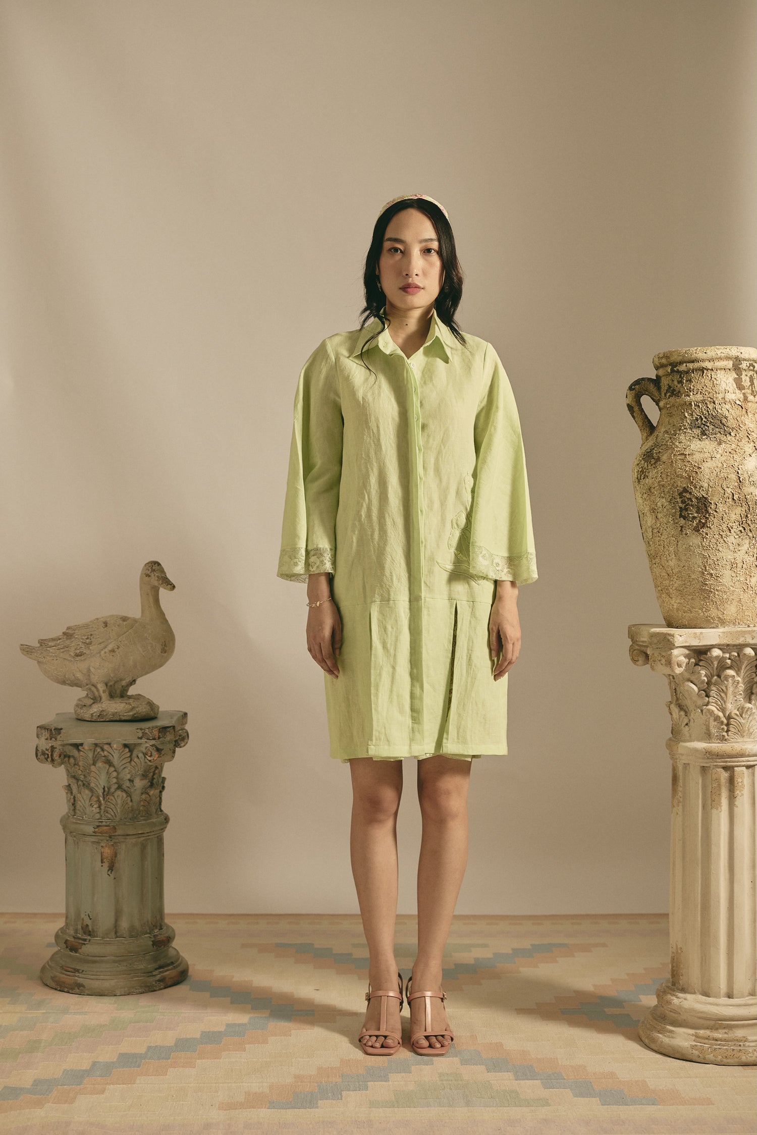 LIME REVERIE SHIRT DRESS